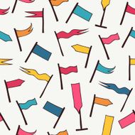 Seamless pattern with decorative flags