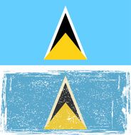 Saint Lucia grunge flag Vector illustration