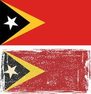 East Timor grunge flag Vector illustration