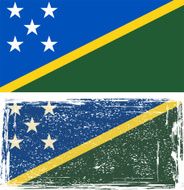 Solomon Islands grunge flag Vector illustration