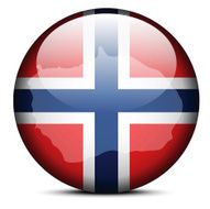 Map on flag button of Bouvet Island