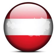 Map on flag button of Republic Austria