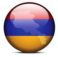 Map on flag button of Republic Armenia