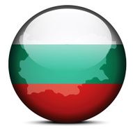 Map on flag button of Republic Bulgaria