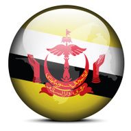 Map on flag button of Brunei Darussalam