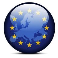 Map on flag button of Continent Europe