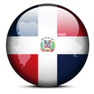 Map on flag button of Dominican Republic