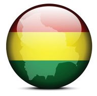 Map on flag button of Plurinational State Bolivia