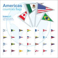 set of Americas flags Americas vector illustration
