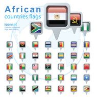 Set of African flags vector illustration N3