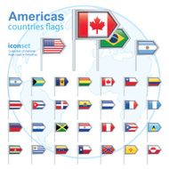 set of Americas flags Americas vector illustration N3