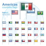 set of Americas flags Americas vector illustration N4