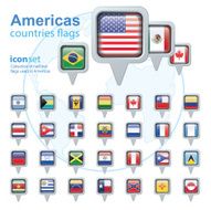set of Americas flags Americas vector illustration N5