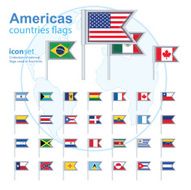 set of Americas flags Americas vector illustration N6