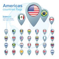set of Americas flags Americas vector illustration N7