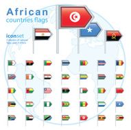 Set of African flags vector illustration N4