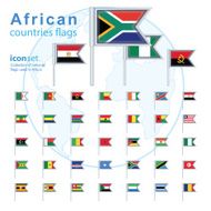 Set of African flags vector illustration N5