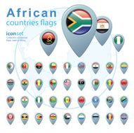 Set of African flags vector illustration N6