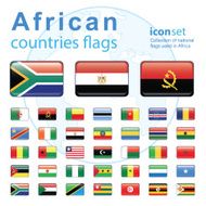 Set of African flags vector illustration N8