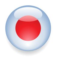 World Flag Button Japan
