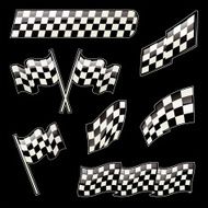 Shiny Checkered Flag Emblems