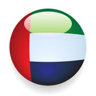 World Flag Button United Arab Emirates