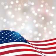 Independence Day card with American flag N4