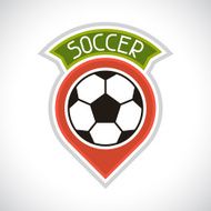 Sports illustration soccer football badge