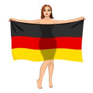 girl behind the flag N2