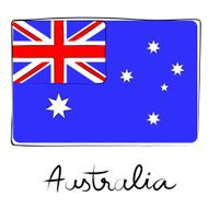 Australia doodle flag N2