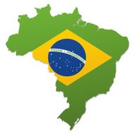 Brazil Flag Map N2