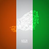 Low Poly Niger with National Colors