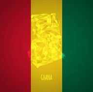 Low Poly Ghna with National Colors