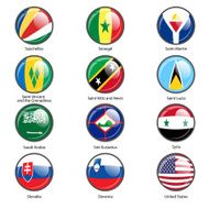 Set circle icon Flags of world sovereign states N4