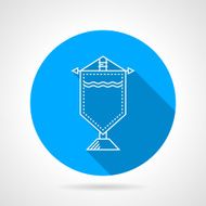 Round vector icon for souvenir pennon