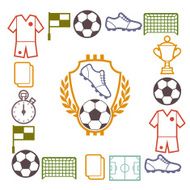 Sports background with soccer football symbols N8