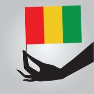 Hand with flag Guinea