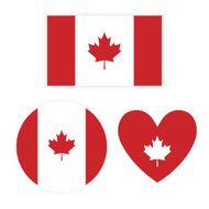 Flag Canada on white background N2