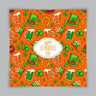 cute orange card for St Patrick`s Day