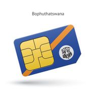 Bophuthatswana mobile phone sim card with flag