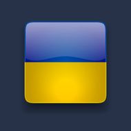 Square icon with flag of Ukraine