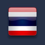 Square icon with flag of Thailand