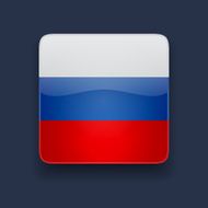 Square icon with flag of Russia N2
