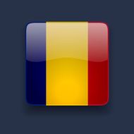 Square icon with flag of Romania N2