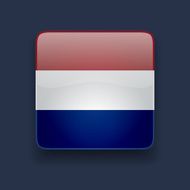 Square icon with flag of Netherlands N2