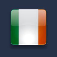 Square icon with flag of Ireland
