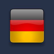 Square icon with flag of Germany N2