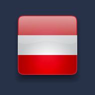 Square icon with flag of Austria