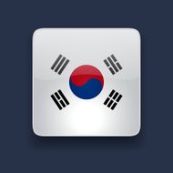 Square icon with flag of South Korea