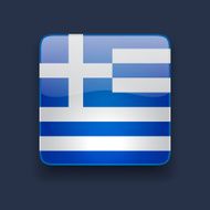 Square icon with flag of Greece N2